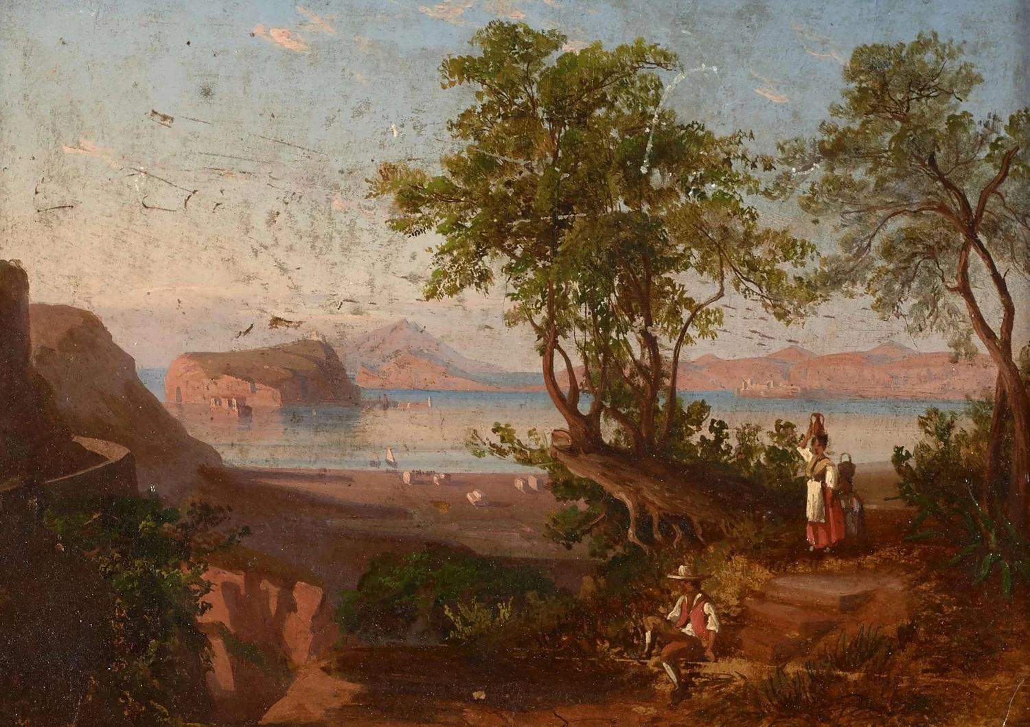 Veduta della costa napoletana con Ischia e Capri